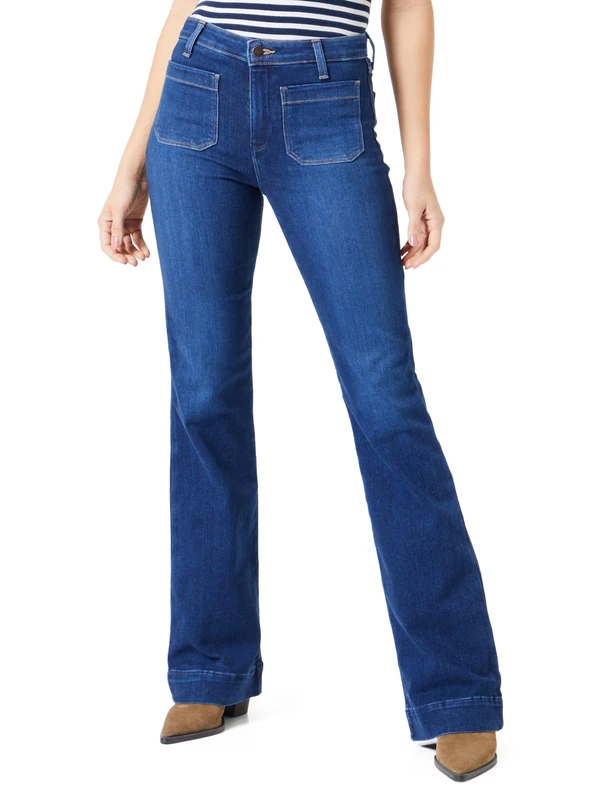 Wrangler Women's Flare Jeans, Dark Wash, 27W x 30L