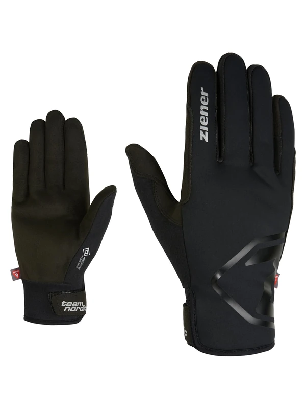 Ziener Men's Umano Cross-Country Gloves | Lined, Primaloft, Soft-Shell, Black, 5.5