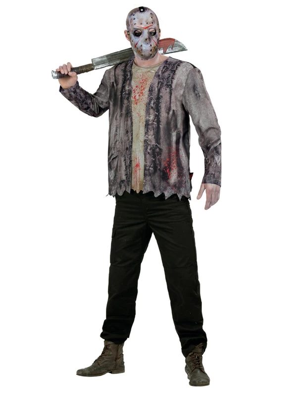 Smiffys Friday the 13th Jason Voorhees Adult Costume - Jacket & Mask - Image 1