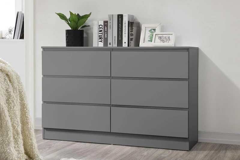 Birlea Oslo 6 Drawer Chest Grey