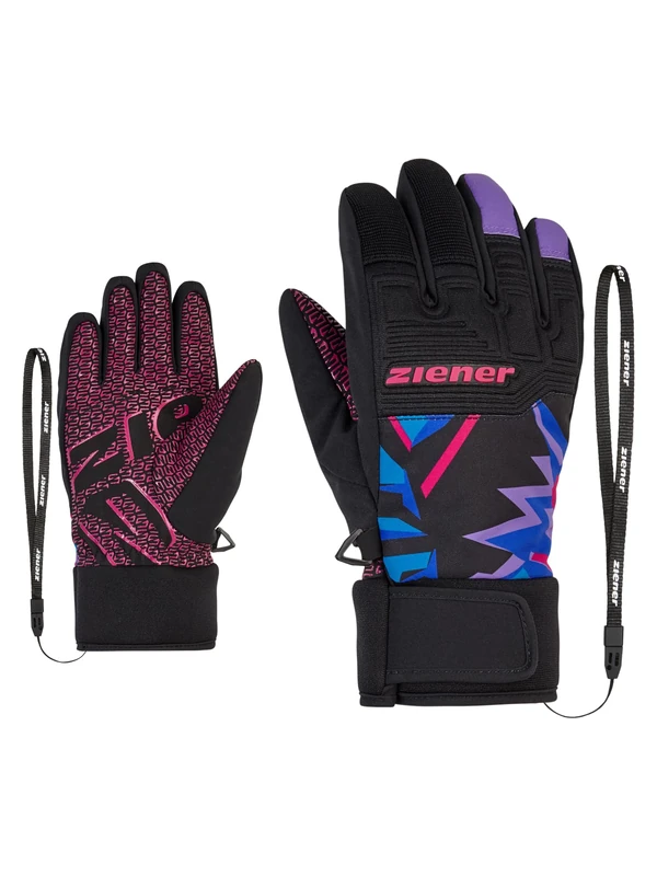 Ziener Boys LANUS Ski Gloves/Winter Sports | Waterproof, Primaloft, Purple, 6