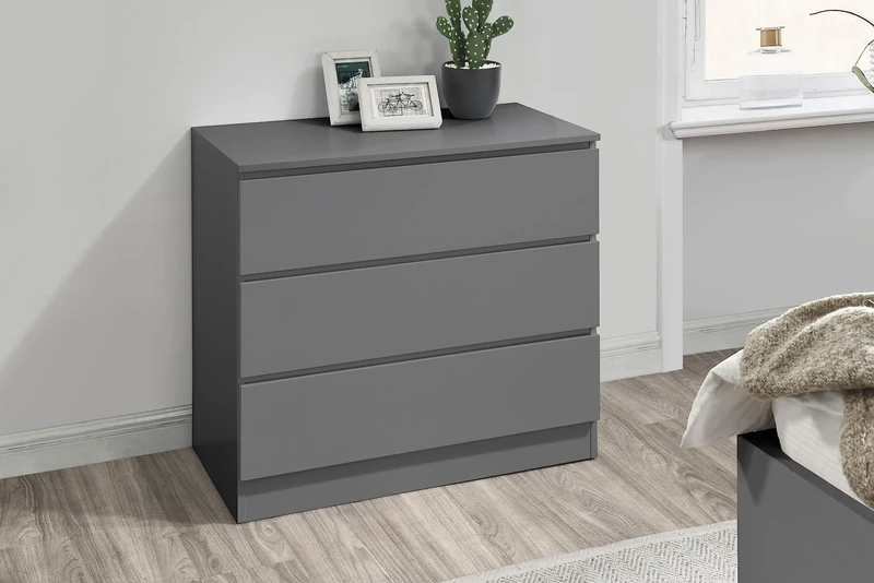 Birlea Oslo 3 Drawer Chest Grey