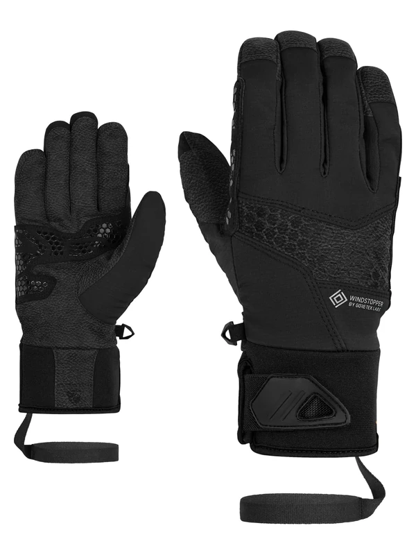 Ziener Unisex GORNER Outdoor Ski Touring Gloves, Breathable, Functional, Black, 7.5