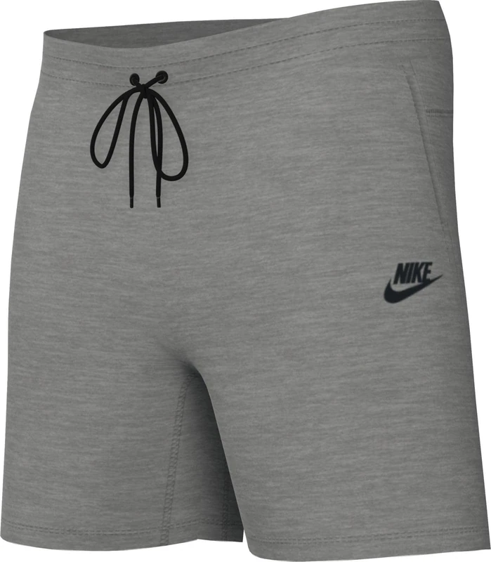 NIKE FD3289-063 B NSW TECH FLC Short Shorts Boy's DK Grey Heather/Black/Black Size M