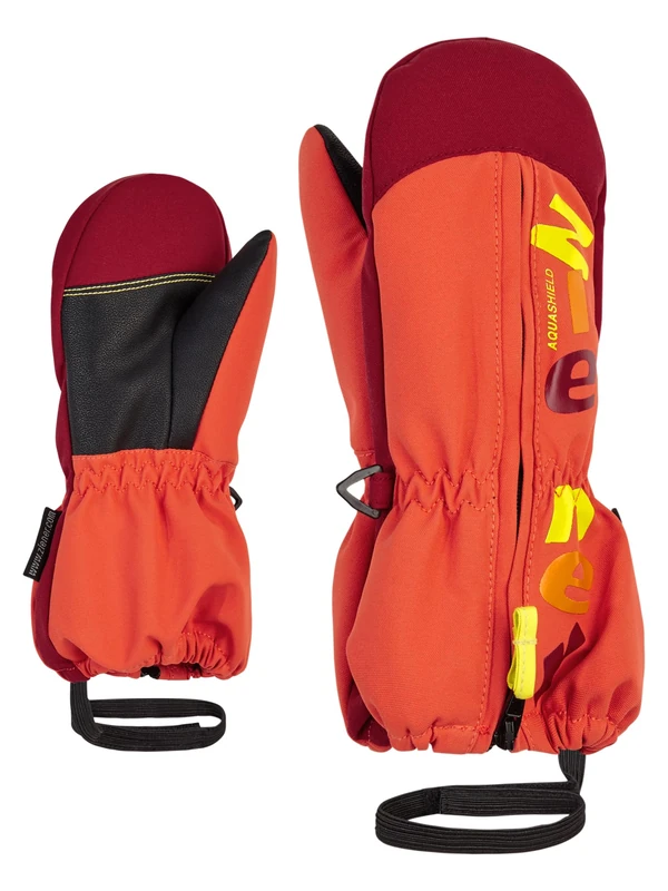 Ziener Baby LANGELO Ski Gloves/Winter Sports | Waterproof, Breathable, Burnt Orange, 92 cm