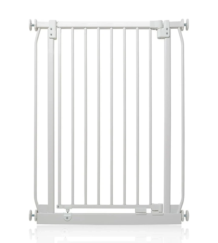 Safetots Extra Tall Elite Safety Gate, 71cm - 80cm, Matt White, Extra Tall 96.8cm in Height, Pressure Fit Stair Gate, Baby Gate for Doors Hallways and Spaces, Safety Barrier, Easy Installation