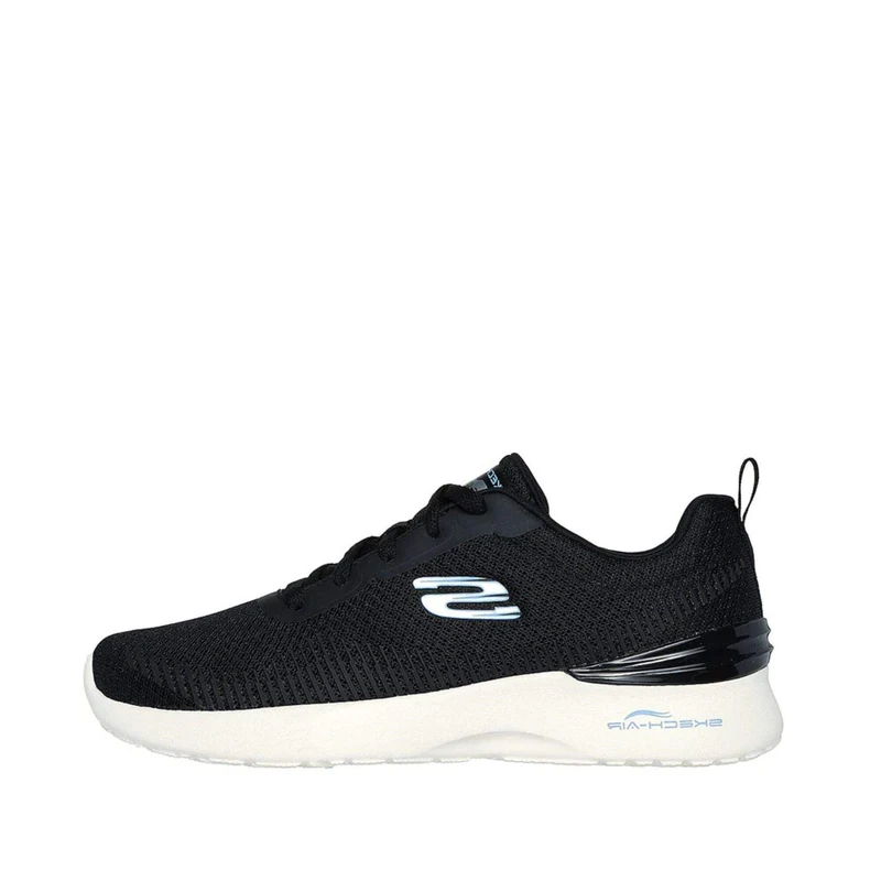 Skechers Women's Skech-Air Dynamight Splendid Path Sneaker, Black Mesh/Periwinkle Trim, 2 UK
