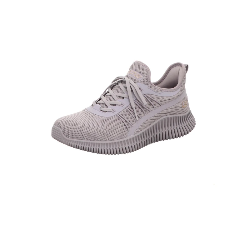 Skechers Women's Bobs Geo New Aesthetics Sneaker, Quail Knit/Synthetic Trim, 2 UK