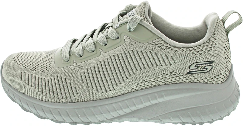 Skechers Women's Bobs Squad Chaos Face Off Sneaker, Sage Engineered Knit, 6 UK