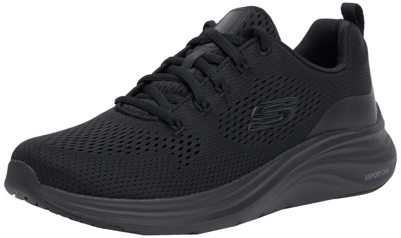 Skechers Women's Vapor Foam Fresh Trend Sneaker, Black Mesh/Gunmetal Trim, 8 UK