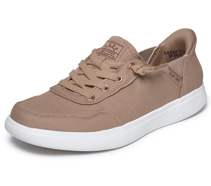 Skechers Women's Skip Cute B Cute Sweet Sneaker, Tan Canvas, 8 UK