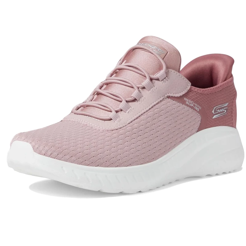 Skechers Women's BOBS Squad Chaos, Blush Mesh, 3.5 UK