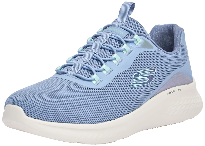 Skechers Women's Skech-Lite Pro Glimmer Me Sneaker, Slate Mesh/Trim, 2 UK