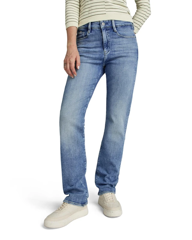 G-Star Women's Strace Straight Jeans, Blue (sun faded blue donau D23951-D441-G347), 33W / 32L