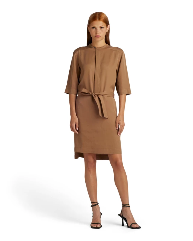 G-Star Women's Half Placket Shirt Dress , Brown (toasted coconut D24272-D521-G289), XL