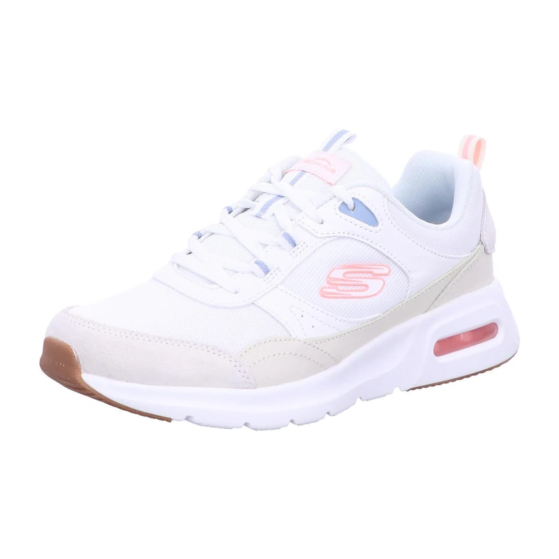 Skechers Women's Skech-Air Court Retro Avenue Sneaker, Off White Leather/Mesh/Multi Trim, 8 UK