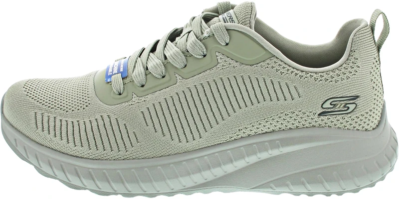 Skechers Women's Bobs Squad Chaos Face Off Sneaker, Sage Engineered Knit, 3.5 UK