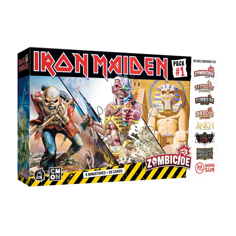 CMON Zombicide Iron Maiden Character Pack #1 - Set of Iron Maiden Miniatures Compatible with Zombicide 2nd Edition, Ages 14+, 1-6 Players, 60 Minute Playtime, Made