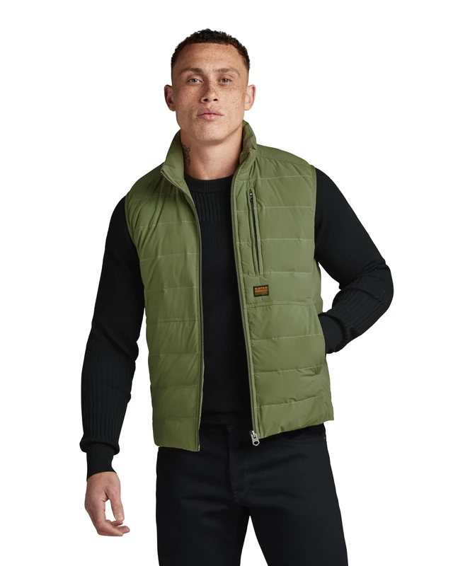 G-Star Men's Foundation Liner Vest, Green (sage D24277-D518-724), S
