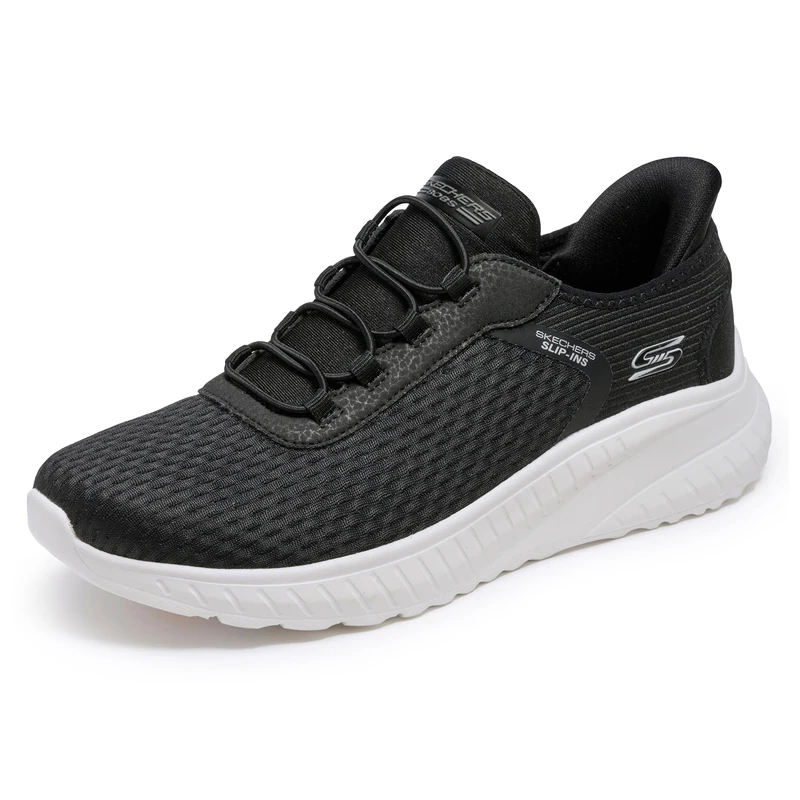 Skechers Women's BOBS Squad Chaos, Black Mesh, 3.5 UK - Image 1