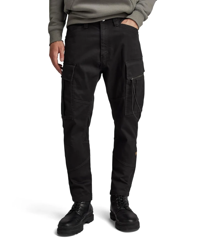 G-Star Men's Zip Pocket 3D Skinny Cargo Pants 2.0, Black (dk black D24307-C105-6484), 31W / 34L