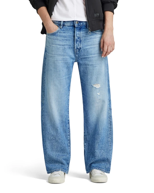G-Star Women's Bowey 3D Boyfriend Ankle Jeans, Blue (sun faded ripped blue donau D24329-D436-G670), 30W / 30L