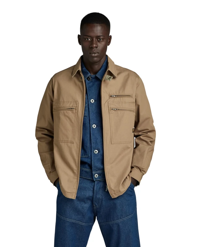 G-Star Men's Waka Overshirt, Brown (dk fawn D24295-D213-7172), XXL - Image 1