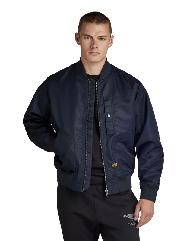 G-Star Men's Deck Bomber Jacket, Blue (salute D24754-C143-C742), S
