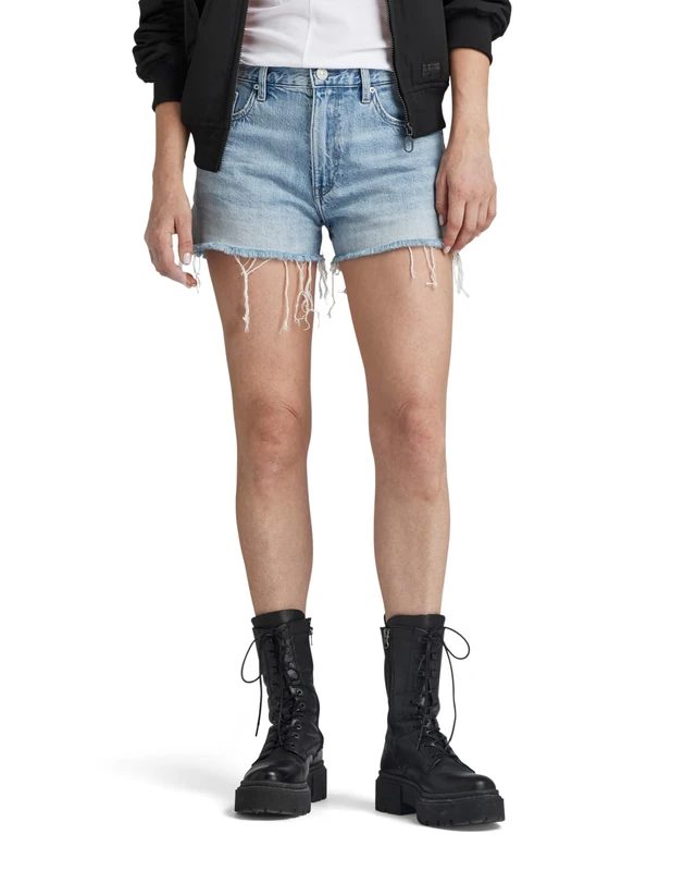 G-Star Women's True Denim Shorts Raw Edge , Blue (sun faded cloudburst D24376-D536-G339), 27