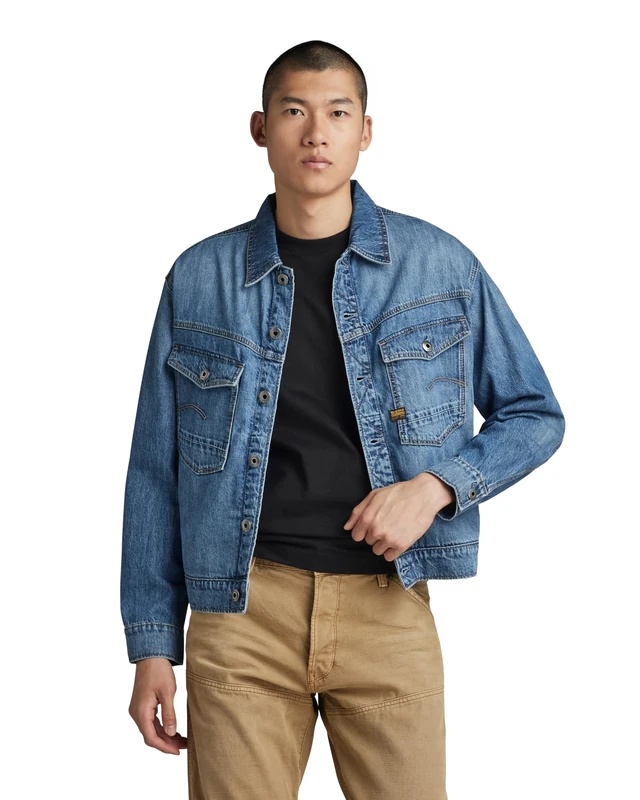 G-Star Men's Dakota Jacket, Blue (faded cliffside blue D23593-D536-G326), S