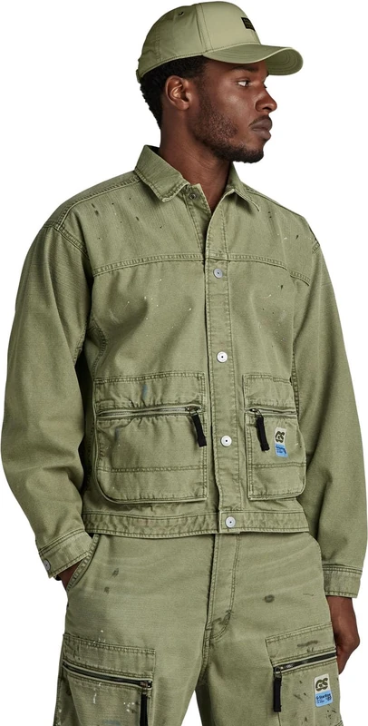 G-Star Men's Utility Coach Jacket, Green (renaissance faded shamrock gd D24330-D491-G375), M