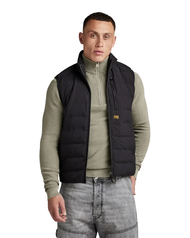 G-STAR Men's Foundation Liner Vest, Black (dk black D24277-D518-6484), S