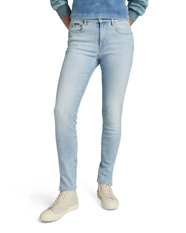 G-Star Women's 3301 Skinny Split Jeans, Blue (sun faded bluejay D24761-C051-G307), 27W / 30L