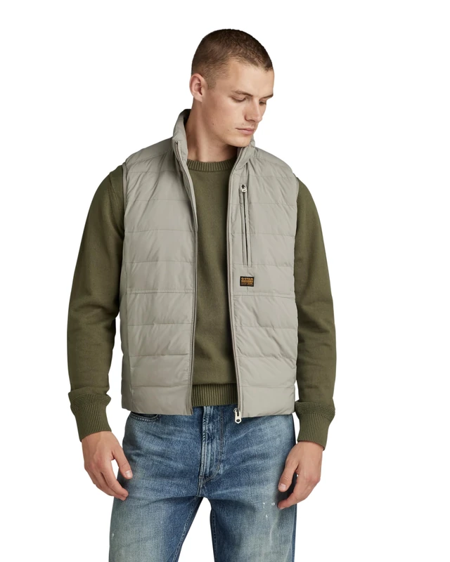 G-Star Men's Foundation Liner Vest, Grey (elephant skin D24277-D518-G106), M - Image 1