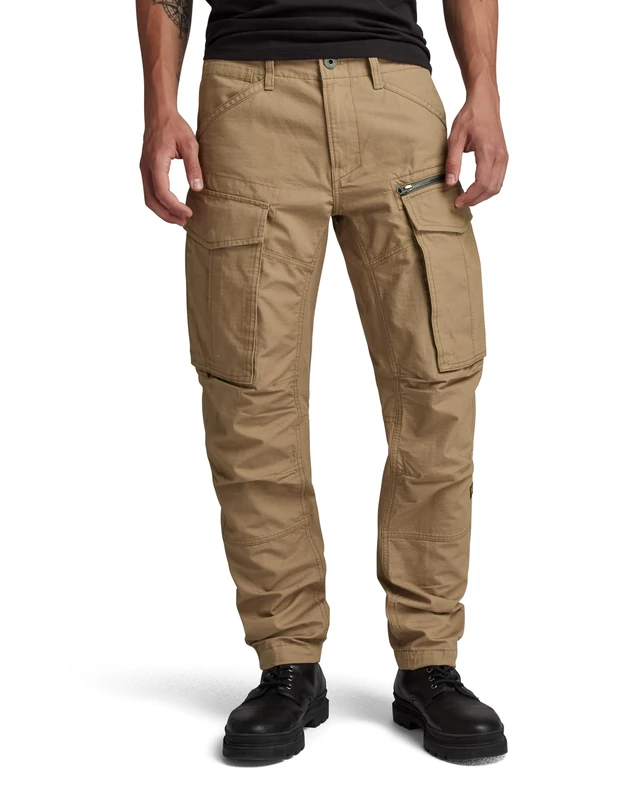 G-Star Men's Rovic Zip 3D Regular Tapered Pants, Brown (dk fawn D02190-D213-7172), 27W / 32L