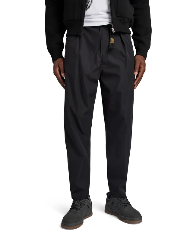 G-Star Men's Pleated Chino Belt Relaxed, Black (dk black D24303-D517-6484), 28W / 32L - Image 1