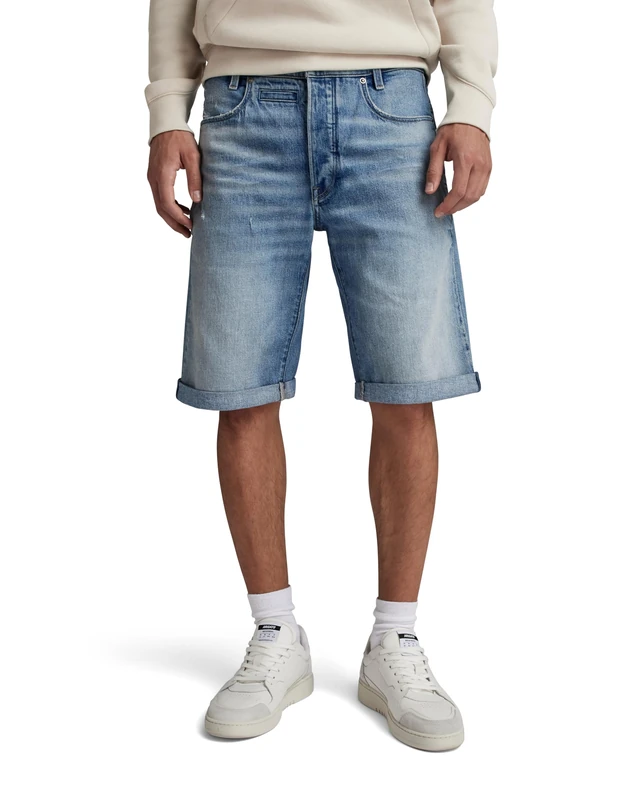 G-Star Men's D-Staq 3D Shorts, Blue (sun faded zee destroyed D10064-D538-G332), 32