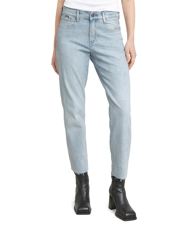 G-Star Women's Strace Straight Cropped Jeans, Blue (sun faded poolside blue D24766-D549-G676), 31W / 34L