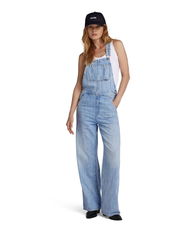 G-Star Women's Straight Leg Dungaree , Blue (sun faded cloudburst D24398-D536-G339), XL