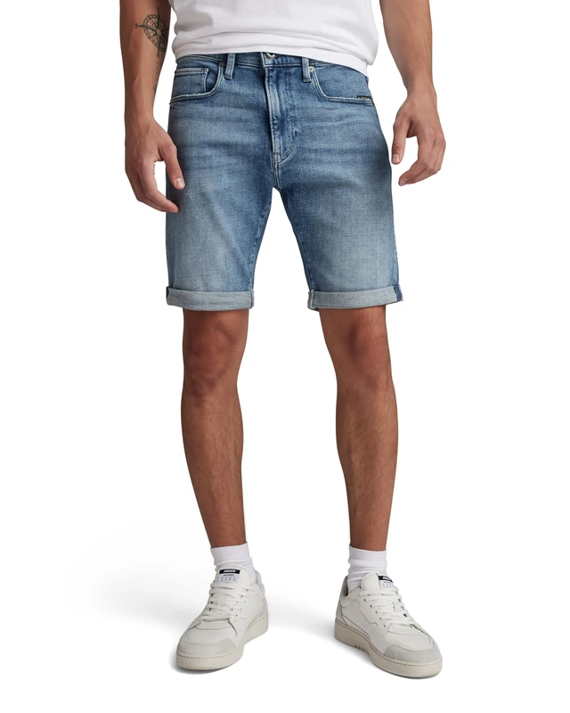 G-STAR 3301 Slim Denim Shorts Shorts Men's , Blue (Sun Faded Blue Donau D10481-d441-g347) , 28W