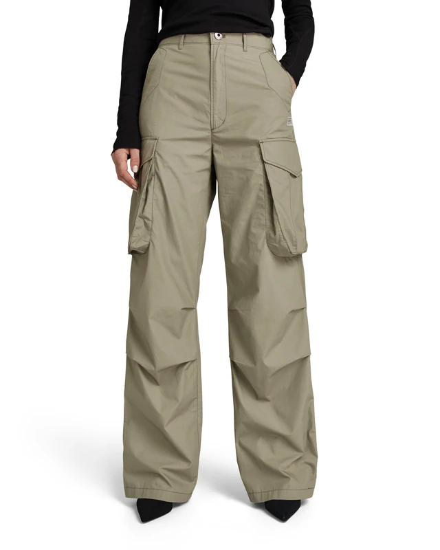 G-Star Women's High Waist Cargo Pants, Green (shamrock D24401-A790-2199), 26W / 30L