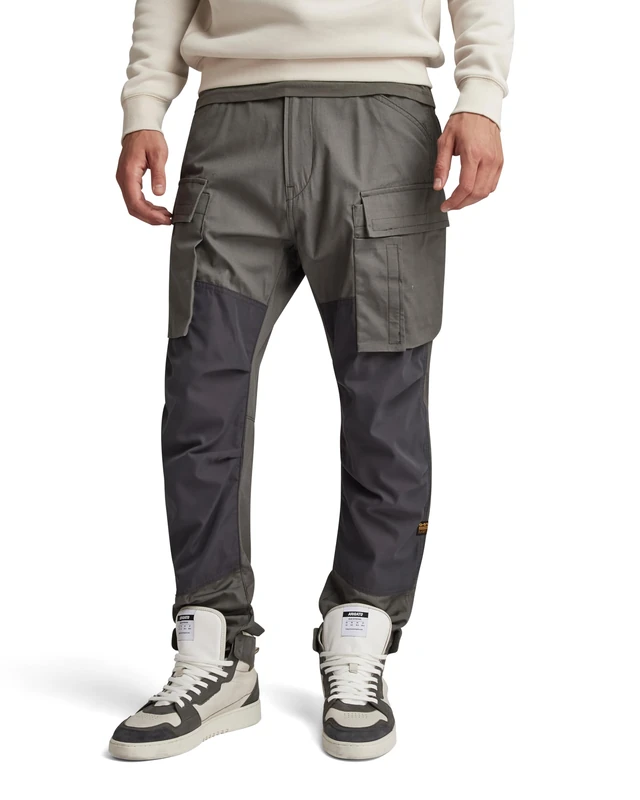 G-Star Men's 3D Regular Tapered Cargo Pants 2.0, Grey (gs grey D24308-D384-1260), 27W / 30L