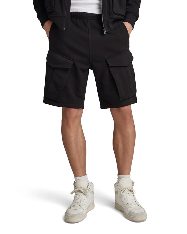 G-Star Men's Rovic Sweat Shorts, Black (dk black D24452-D566-6484), S