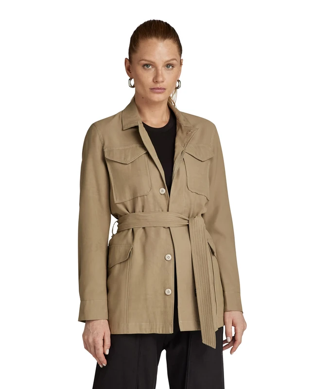 G-Star Women's Fluid Field Jacket , Green (ensis green D24257-D522-6057), L