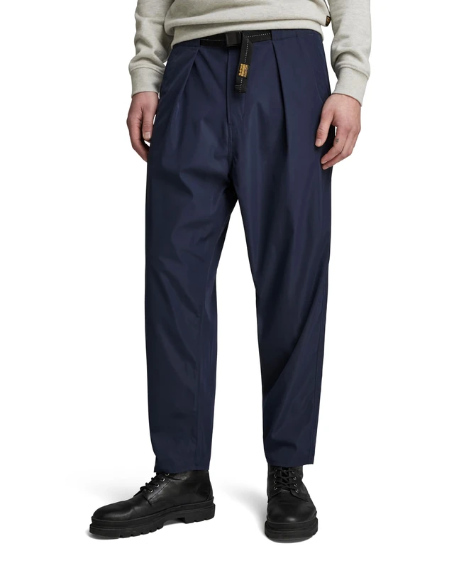 G-Star Men's Pleated Chino Belt Relaxed, Blue (salute D24303-D517-C742), 33W / 36L