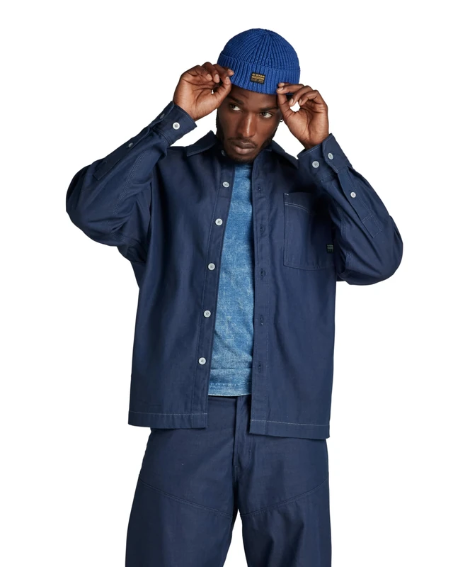 G-Star Men's Boxy Fit Shirt , Blue (raw denim D23007-D541-001), L