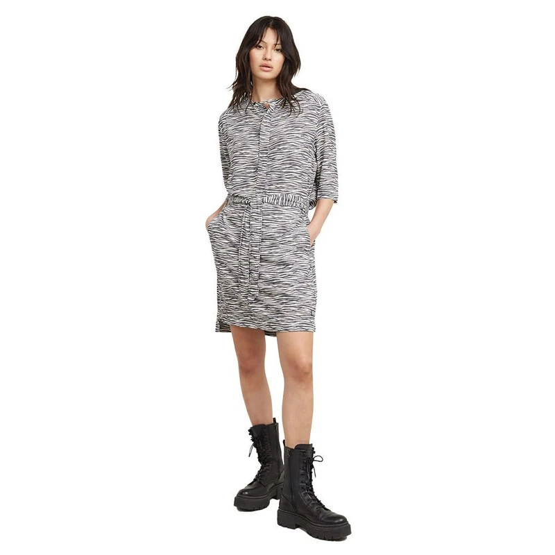 G-Star Women's Half Placket Shirt Dress , Multicolor (antique white g zebra D24272-D524-G489), S