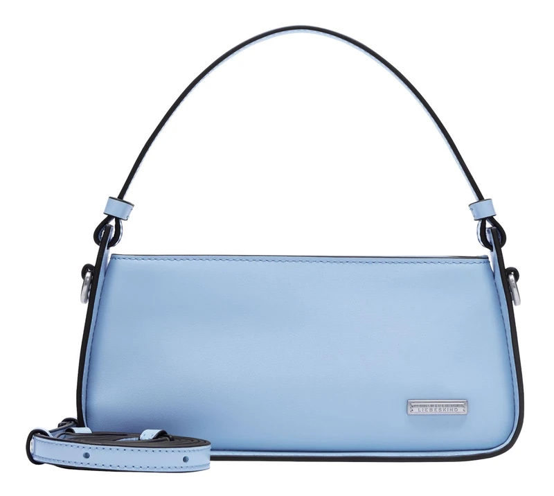 LIEBESKIND BERLIN Leather shoulder bag Francis Calf Crossbody Bag Breath light blue