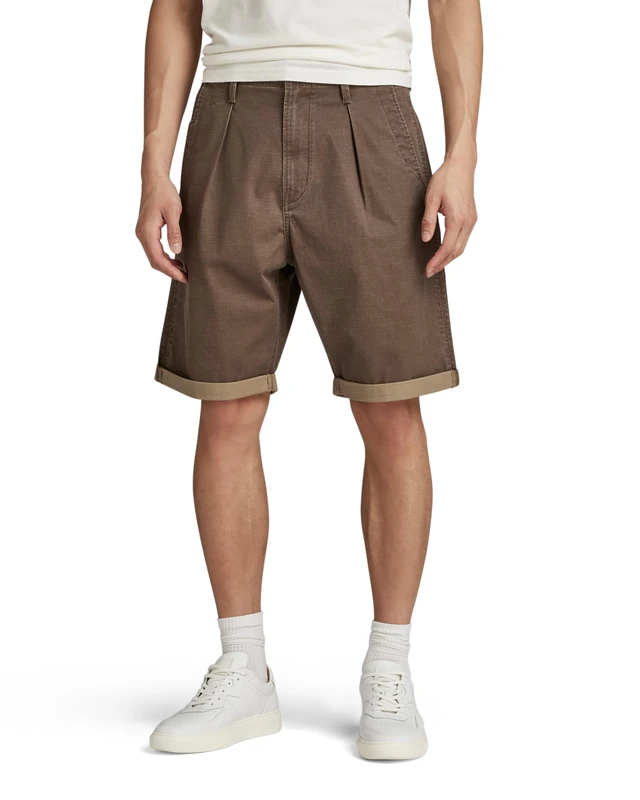 G-Star Men's Pleated Chino Shorts, Multicolor (safari/shitake D24544-D519-G304), 30
