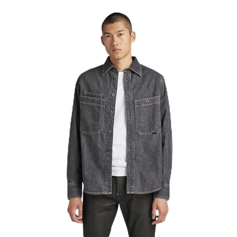 G-Star Men's Nimes Regular Shirt , Grey (faded acero grey D23009-D540-G311), L - Image 1
